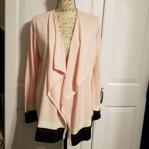 NWT Tommy Hilfiger pink open front cardigan